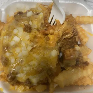 Chili cheese french fries