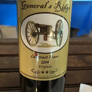 The generals makes a great bottle of cab