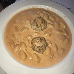 Gnocchi. Excellent. Vodka sauce.