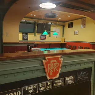View towards pool table in additional dining room