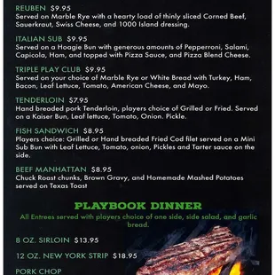 ribs, menu
