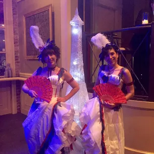 Hostessing and ready to dance the cancan for an evening in Paris