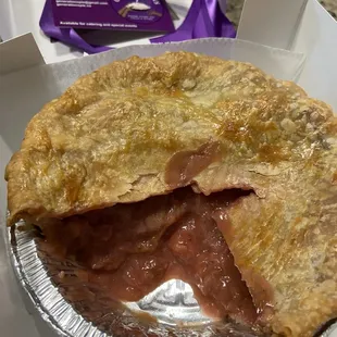 a pie with a slice taken out of it
