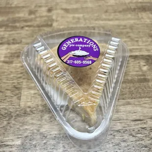 Sugar cream pie to go