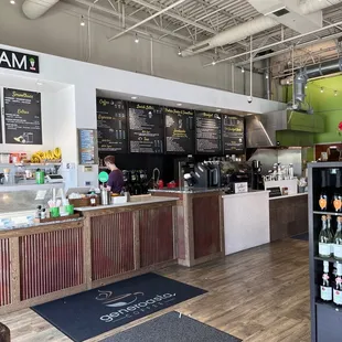 the interior of a coffee shop