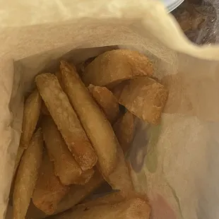 Fries...ate some before taking picture