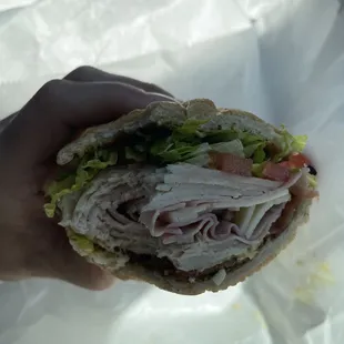 Turkey club sandwich