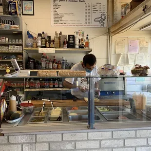 a man behind the counter