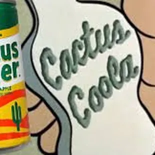 Fred Flinstone holding Cactus Coola