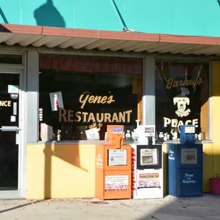 the front of the restaurant