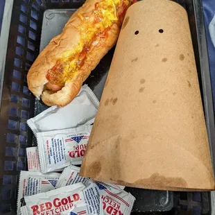 Spanish Dog with French Fries &amp; Red Gold® Ketchup