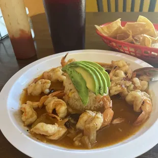 Camarones salsa roja