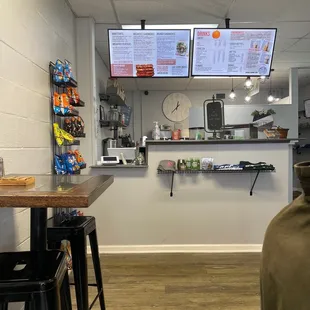 a view of the counter area