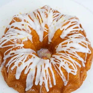 Lemon Pound Cake with Vanilla Drizzle
