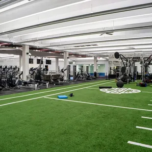 We have a large turf area for functional training