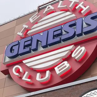 Signage on the building.