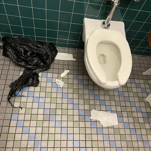 Trash all over the floor