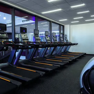 Overlook our brand new facility while working out on our cardio deck.