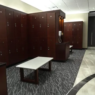 Luxury locker rooms at Genesis Goddard
