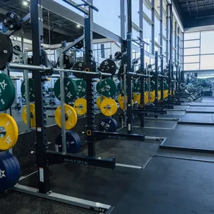 Multiple weightlifting platforms mean you don&apos;t have to wait to get in a workout!