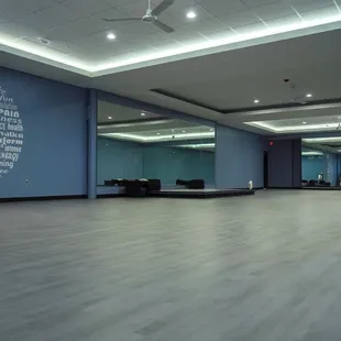 Spacious and clean group exercise rooms.