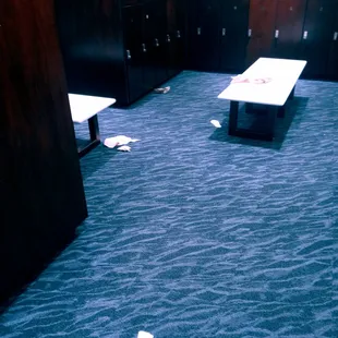 Trash all over floor