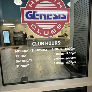 The schedule.