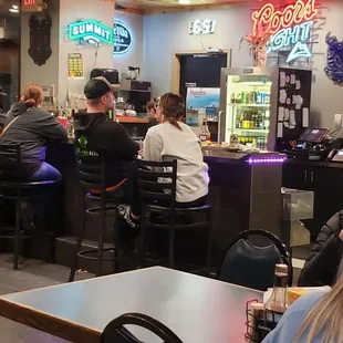 Table and bar seating