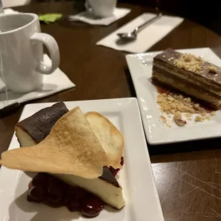 Cheesecake and Opera Cake