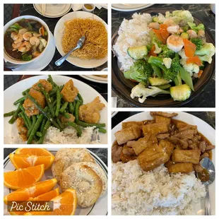 Our 3 lunch specials plus the seafood chow mein Hong Kong style.