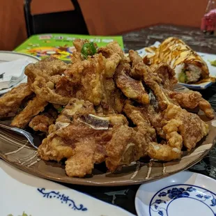 Salt and pepper pork chops.  These portions are huge!