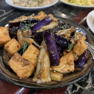 Eggplant and tofu