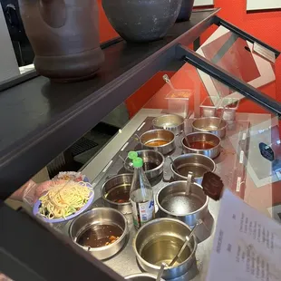 Sauces to select from for entree