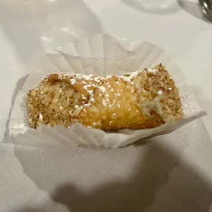 Homemade Cannoli for dessert!  The only picture I remembered to take.