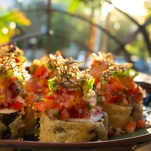 Avocado Tempura Sushi Rolls Pico de Ahi