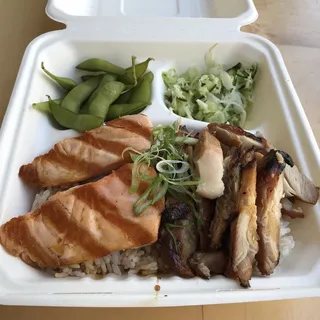 3. Chicken and Salmon Teriyaki Combo