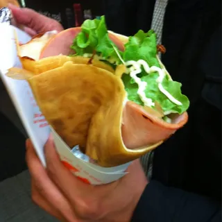3. Ham, Cheese, Lettuce and Mayo Crepe