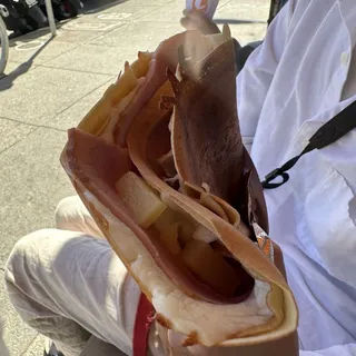 4. Ham, Pineapple and Mozzarella Crepe