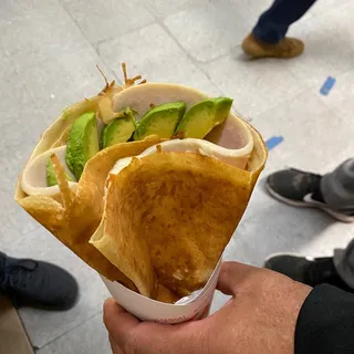 6. Turkey, Avocado, Jack Cheese and Sour Cream Crepe