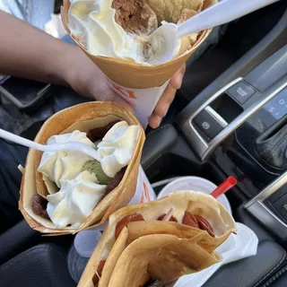 8. Hot Link, Mozzarella and Red Onion Crepe