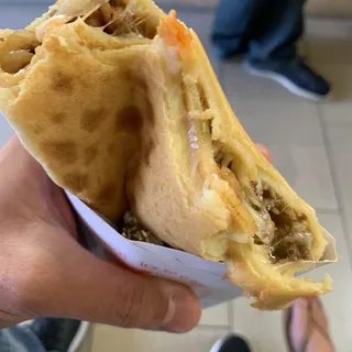 9. Beef Sukiyaki, Green Onion and Cheese Crepe