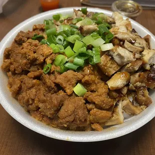 Spicy porn &amp; teriyaki chicken