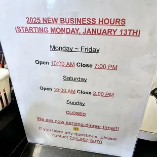 Business hours