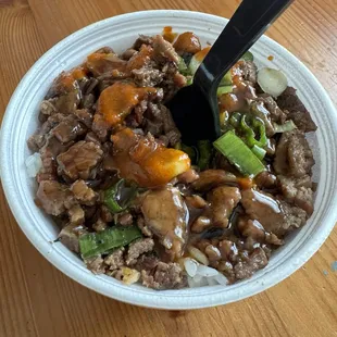 Mini beef bowl