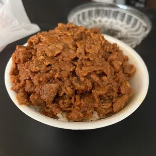 a plate of food on a table