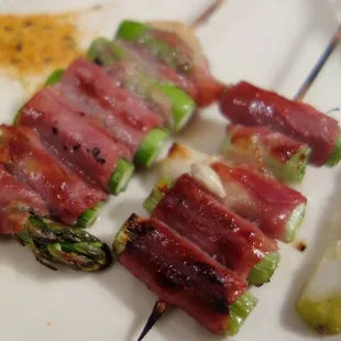 Becon asparagus yakitori