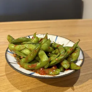 Spicy Garlic Edamame