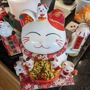 Happy cat greeting everyone