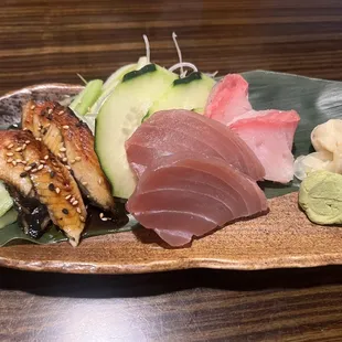 sashimi, sushi, sushi and sashimi, food