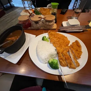 Chicken katsu curry with rice